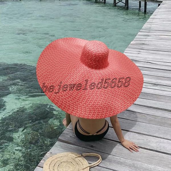 2022 summer new 25cm big brim straw hat for women 70cm diameter oversized foldable cap sun beach hats wholesale, Blue;gray
2022 summer new 25cm big brim straw hat for women 70cm diameter oversized foldable cap sun beach hats wholesale, Blue;gray