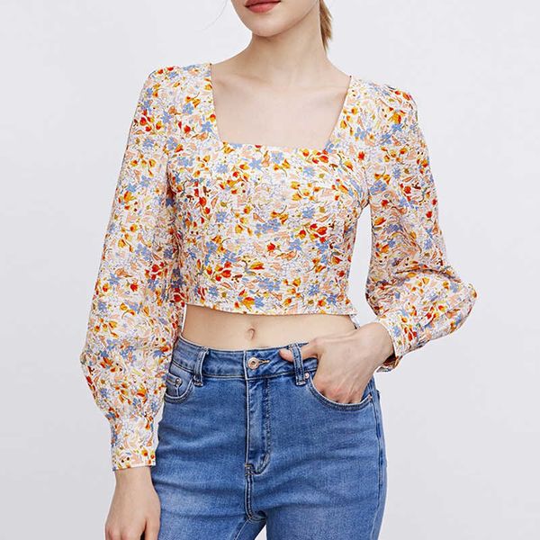 shirt za fashion retro small floral spring women shirt casual chic slim ladies street youth short 210601, White
shirt za fashion retro small floral spring women shirt casual chic slim ladies street youth short 210601, White