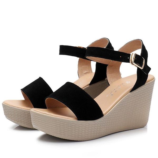 2021 brand design platform wedges high heels shoes sandals woman straw summer party ankle-wrap shoes woman sandals, Black
2021 brand design platform wedges high heels shoes sandals woman straw summer party ankle-wrap shoes woman sandals, Black