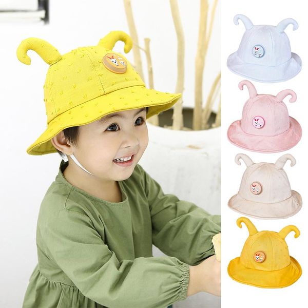children's hats solid color cartoon cute horns hat spring summer shade hat boy girl baby fisherman hat2021 a26, Yellow
children's hats solid color cartoon cute horns hat spring summer shade hat boy girl baby fisherman hat2021 a26, Yellow