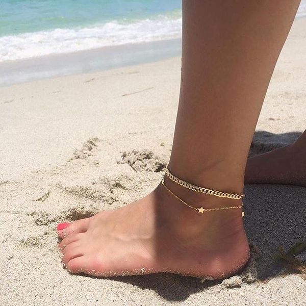anklets 1 pcs fashion women multilayer star chain pendant anklet set exquisite lady beach party gold silver color jewelry, Red;blue
anklets 1 pcs fashion women multilayer star chain pendant anklet set exquisite lady beach party gold silver color jewelry, Red;blue