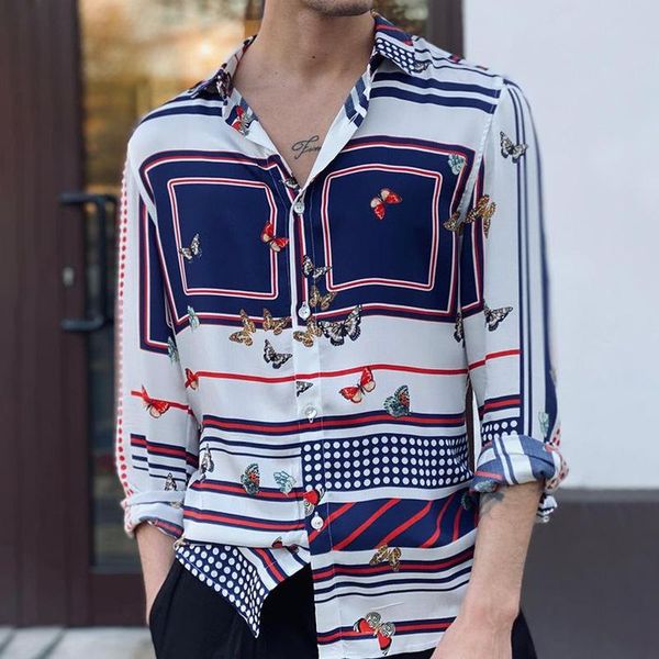 men's casual shirts vintage autumn long sleeve male 3xl fashion men v neck print pattern single breasted button, White;black
men's casual shirts vintage autumn long sleeve male 3xl fashion men v neck print pattern single breasted button, White;black
