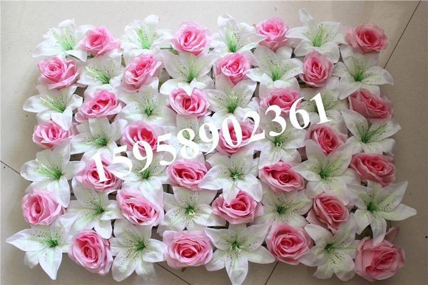 spr ems 10pcs/lot penoyflower wall artificial silk rose flower decorations wedding backdrop decoration road lead