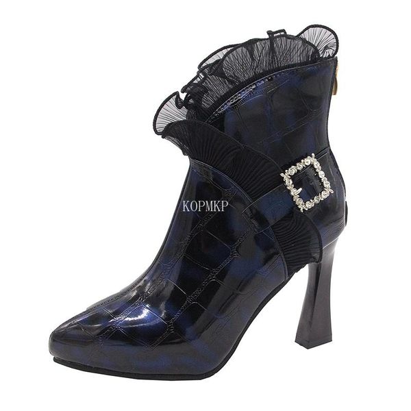 boots 2021 autumn ladies fashion high heels black blue leather elegant ankle shoes pumps lace buckle winter women
boots 2021 autumn ladies fashion high heels black blue leather elegant ankle shoes pumps lace buckle winter women