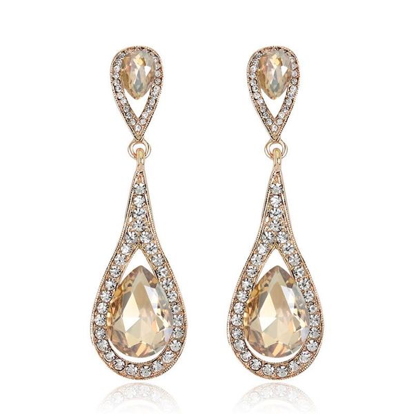 luxury designer teardrop champagne crystal drop earrings for women gold color dangle charm long earings bridal wedding jewelry, Silver
luxury designer teardrop champagne crystal drop earrings for women gold color dangle charm long earings bridal wedding jewelry, Silver