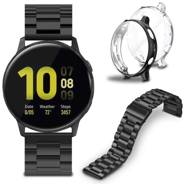 watch bands for samsung galaxy active2 band 44mm and screen protective case cover 20mm stainless steel strap 40mm bracelet, Black;brown
watch bands for samsung galaxy active2 band 44mm and screen protective case cover 20mm stainless steel strap 40mm bracelet, Black;brown