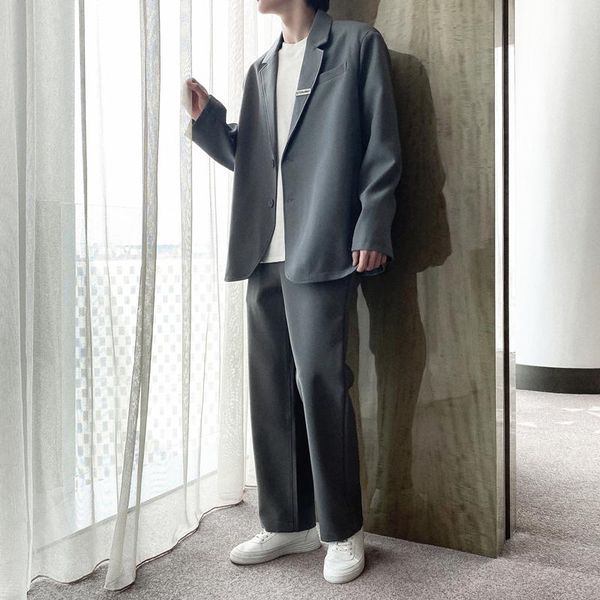 men's suits & blazers 2021 autumn korean casual suit two-piece fashion trend wild loose and comfortable, White;black
men's suits & blazers 2021 autumn korean casual suit two-piece fashion trend wild loose and comfortable, White;black