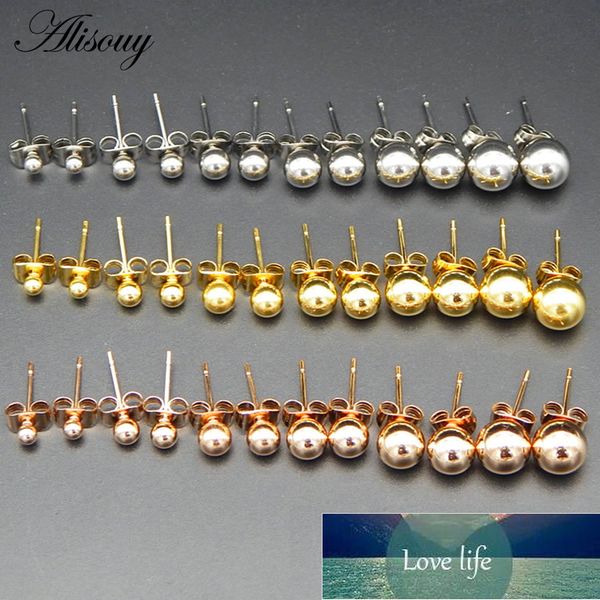 1 pair stainless steel plain round ball ear studs upper ear stud earrings 3 -8mm piercing jewelry factory price expert design quality latest, Golden;silver
1 pair stainless steel plain round ball ear studs upper ear stud earrings 3 -8mm piercing jewelry factory price expert design quality latest, Golden;silver