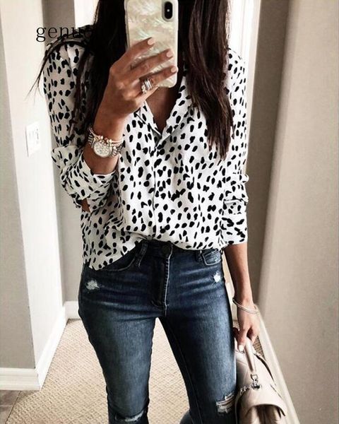 genuo enw 2021 autumn and winter models fashion leopard print shirt shirt women blusas mujer de moda 2021 blouse women, White
genuo enw 2021 autumn and winter models fashion leopard print shirt shirt women blusas mujer de moda 2021 blouse women, White