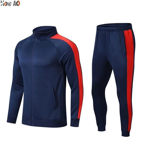 howe ao men's training clothes zipper coat boys long sleeve sports running football training suit sports set with striped pants, White;black
howe ao men's training clothes zipper coat boys long sleeve sports running football training suit sports set with striped pants, White;black