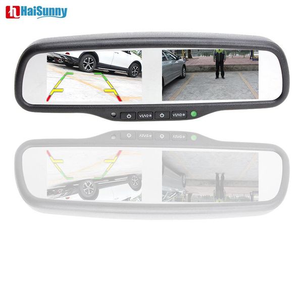 car video haisunny hd tft 800*480 panel dual screen display rear view monitor mirror with 4 inputs original bracket
car video haisunny hd tft 800*480 panel dual screen display rear view monitor mirror with 4 inputs original bracket