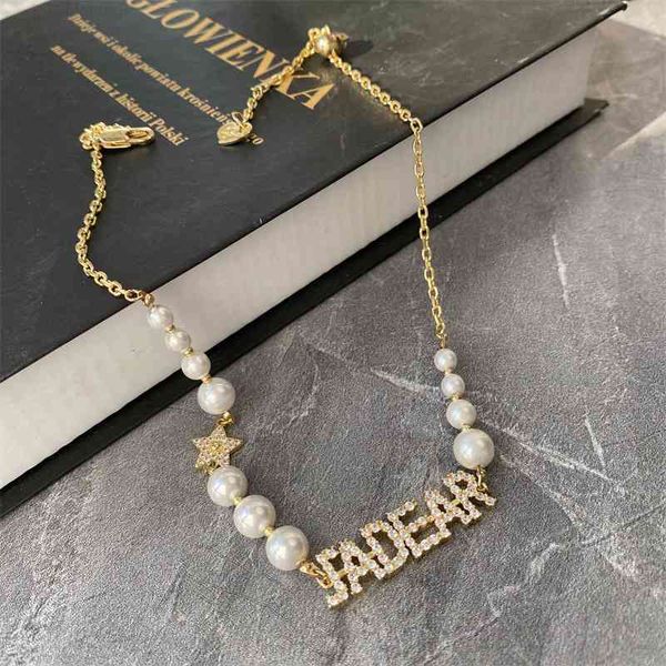 dio/christian u tang jewelry korean version five pointed star pendant pearl clavicle chain pull letter micro inlaid exquisite necklace, Red;brown
dio/christian u tang jewelry korean version five pointed star pendant pearl clavicle chain pull letter micro inlaid exquisite necklace, Red;brown
