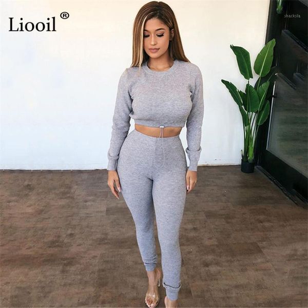 women's tracksuits liooil two piece knit ribbed set crop and pants 2021 autumn winter long sleeve o neck women club outfits tight, Gray
women's tracksuits liooil two piece knit ribbed set crop and pants 2021 autumn winter long sleeve o neck women club outfits tight, Gray