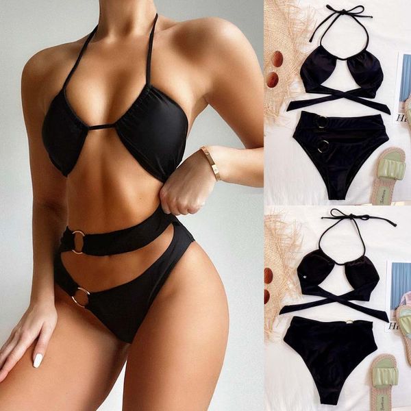 women's swimwear women bikini set push up halter hollow bathing suit swimsuit summer swimming bandage #t1q, White;black
women's swimwear women bikini set push up halter hollow bathing suit swimsuit summer swimming bandage #t1q, White;black
