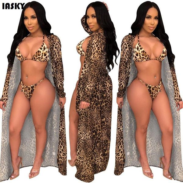 iasky 3pcs/set swimsuit cover up+ bikini set 2021 leopard print swimwear cover ups sets bikini kaftan female robe de plage, White;black
iasky 3pcs/set swimsuit cover up+ bikini set 2021 leopard print swimwear cover ups sets bikini kaftan female robe de plage, White;black