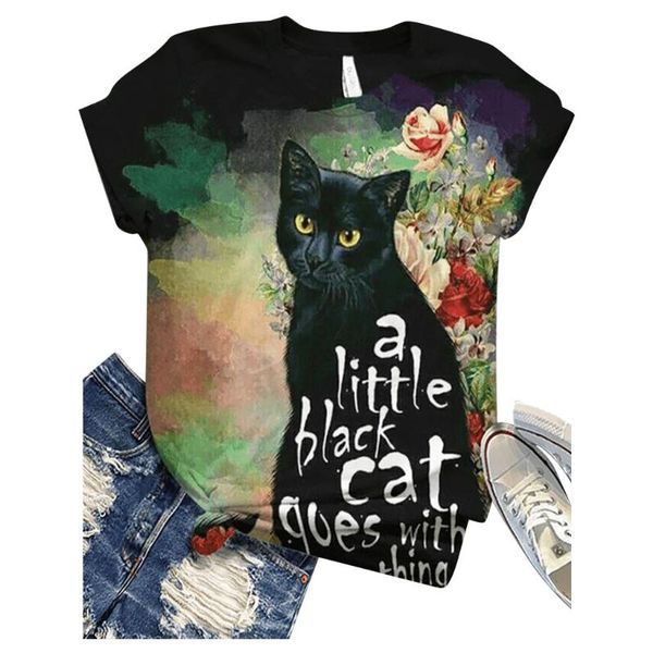 women's t-shirt cat print woman tshirts short seleve o-neck pullover camisetas mujer manga corta vintage t shirt women koszula damska, White
women's t-shirt cat print woman tshirts short seleve o-neck pullover camisetas mujer manga corta vintage t shirt women koszula damska, White