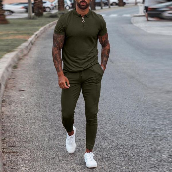 men's tracksuits 2021 european american casual lapel zipper solid color suit short-sleeved trousers two-piece tracksuit, Gray
men's tracksuits 2021 european american casual lapel zipper solid color suit short-sleeved trousers two-piece tracksuit, Gray