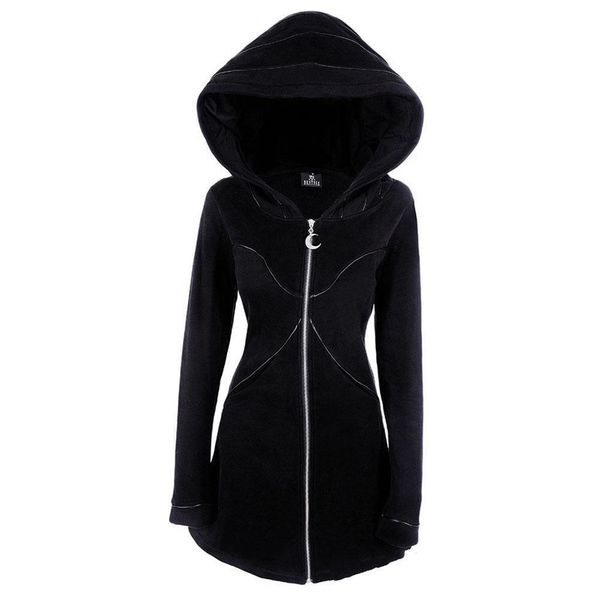 autumn female hooded sweatshirt zipper up slit back long sleeve loose print women fleece hoodies coats plus size women, Black
autumn female hooded sweatshirt zipper up slit back long sleeve loose print women fleece hoodies coats plus size women, Black