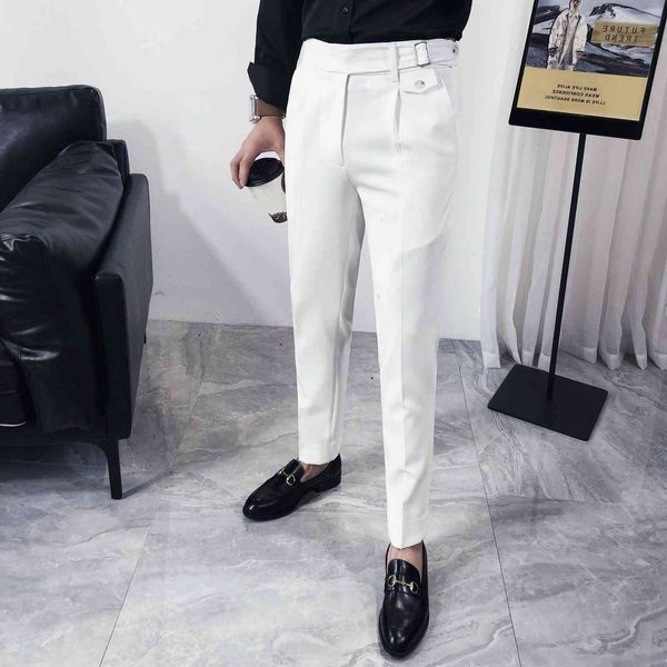 men's pants korean style fall fashion all-match straight white autumn streetwear business casual slim fit pant office trousers men s704, Black
men's pants korean style fall fashion all-match straight white autumn streetwear business casual slim fit pant office trousers men s704, Black