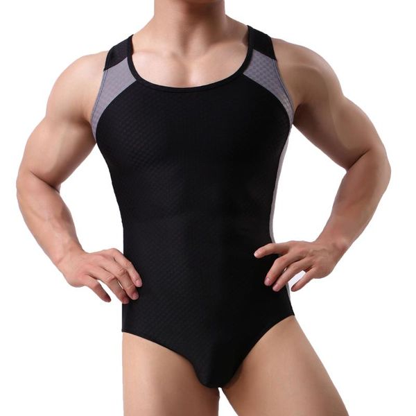men's swimwear tiaobug summer men one-piece trendy sports fitness color-blocking swimsuit sleeveless round neckline jumpsuit bathing
men's swimwear tiaobug summer men one-piece trendy sports fitness color-blocking swimsuit sleeveless round neckline jumpsuit bathing