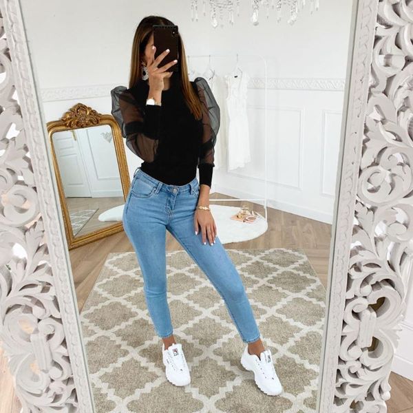 style women's shirts sheer tee casual lady mesh puff sleeve slim clubwear solid autumn see through basic fashion 2021 blouses, White
style women's shirts sheer tee casual lady mesh puff sleeve slim clubwear solid autumn see through basic fashion 2021 blouses, White