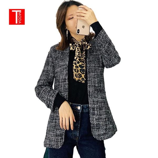 women's suits & blazers tmoda760 2021 spring black gray blazer for women fashion notched collar hidden breasted long sleeve coat, White;black
women's suits & blazers tmoda760 2021 spring black gray blazer for women fashion notched collar hidden breasted long sleeve coat, White;black