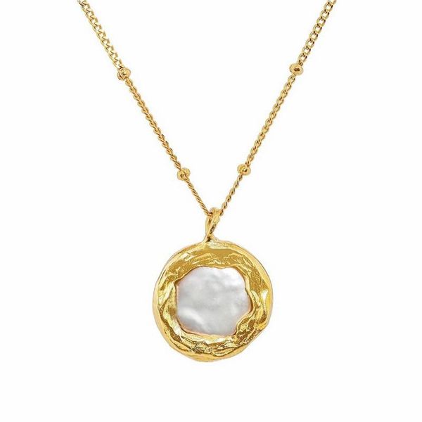 pendant necklaces 2021 retro simple baroque freshwater button pearl necklace elegant stacked strap clavicle chain female, Silver
pendant necklaces 2021 retro simple baroque freshwater button pearl necklace elegant stacked strap clavicle chain female, Silver