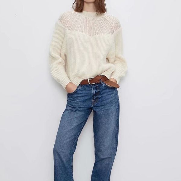 women's sweaters suéter feminino com mangas pridas, pulôver costura e renda de gola redonda zg0m, White;black
women's sweaters suéter feminino com mangas pridas, pulôver costura e renda de gola redonda zg0m, White;black