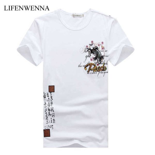 summer mens t shirt fashion chinese style embroidery t shirt men o neck short sleeve slim fit casual mens tee shirt 5xl 210528, White;black
summer mens t shirt fashion chinese style embroidery t shirt men o neck short sleeve slim fit casual mens tee shirt 5xl 210528, White;black
