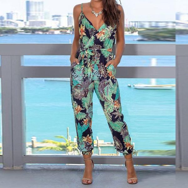 women's jumpsuits & rompers muqgew womens jumpsuit sleeveless spaghetti strap v-neck printed casual long combinaison femme#4, Black;white
women's jumpsuits & rompers muqgew womens jumpsuit sleeveless spaghetti strap v-neck printed casual long combinaison femme#4, Black;white