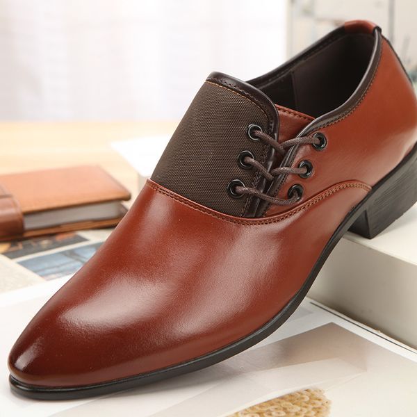 brown men's leather shoes formal drs busins large lace up breathable casual summer, Black
brown men's leather shoes formal drs busins large lace up breathable casual summer, Black