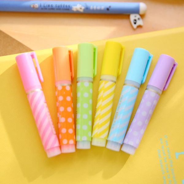 highlighters 6 pcs/set kawaii highlighter pens cute dot candy colored marker kids gift canetas school material office supplies, Black;red
highlighters 6 pcs/set kawaii highlighter pens cute dot candy colored marker kids gift canetas school material office supplies, Black;red