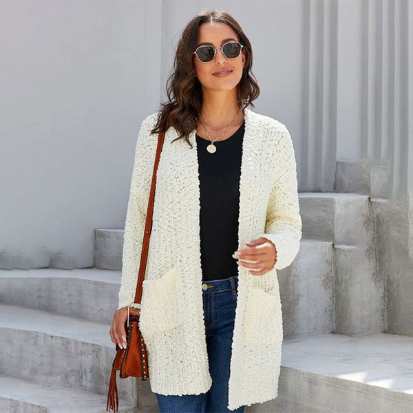 women's new cardigan women's loose medium length knitted coat women's long sleeve single cardigan 27866, White;black
women's new cardigan women's loose medium length knitted coat women's long sleeve single cardigan 27866, White;black