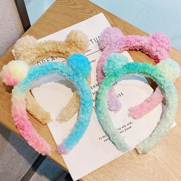 new girls cute gradient colorful bear ears lambswool plush hairbands sweet headband hair ornament fashion hair accessories, Slivery;white
new girls cute gradient colorful bear ears lambswool plush hairbands sweet headband hair ornament fashion hair accessories, Slivery;white