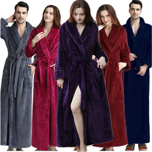women's sleepwear women men thermal luxury flannel extra long bath robe winter grid fur bathrobe warm kimono dressing gown bridesmaid r, Black;red
women's sleepwear women men thermal luxury flannel extra long bath robe winter grid fur bathrobe warm kimono dressing gown bridesmaid r, Black;red