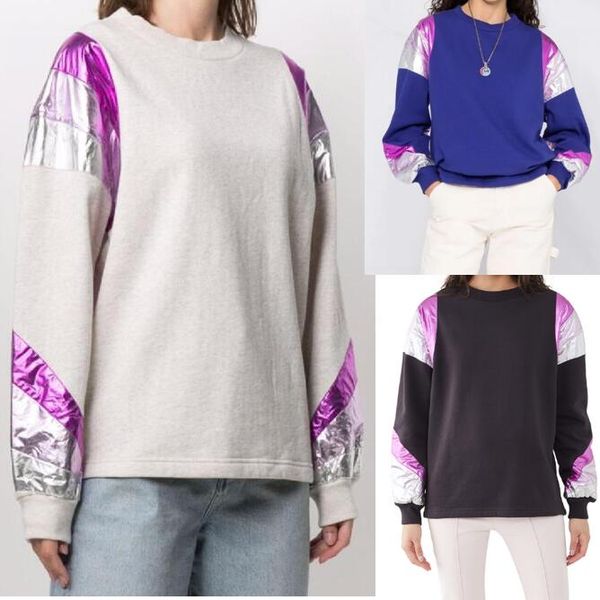 womens 21isa mar long sleeve sweatshirt sweater pullover metal splicing loose casual sport high-quality temperament, Black
womens 21isa mar long sleeve sweatshirt sweater pullover metal splicing loose casual sport high-quality temperament, Black