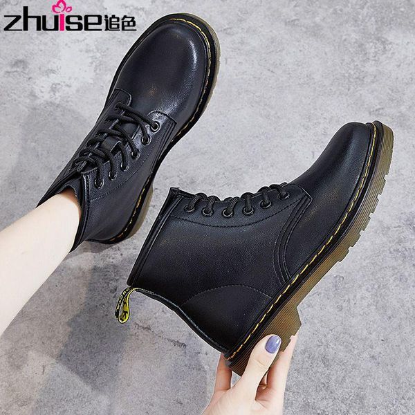 boots flat bottom six-hole female british style retro ins trend locomotive net red two-layer leather short, Black
boots flat bottom six-hole female british style retro ins trend locomotive net red two-layer leather short, Black
