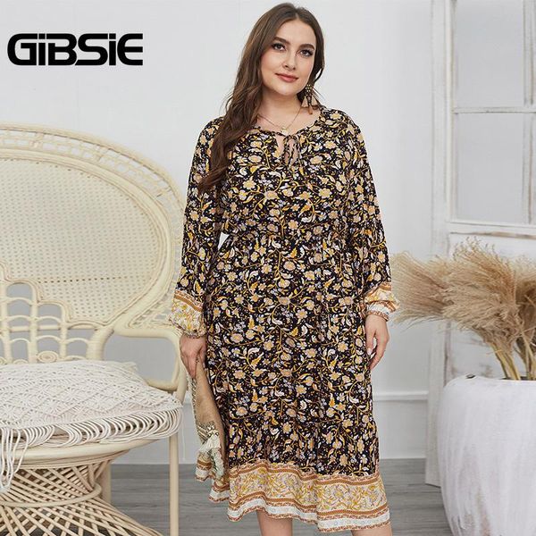 casual dresses gibsie plus size tie neck tunic long dress women spring floral print holiday high waist sleeve fit and flare, Black;gray
casual dresses gibsie plus size tie neck tunic long dress women spring floral print holiday high waist sleeve fit and flare, Black;gray