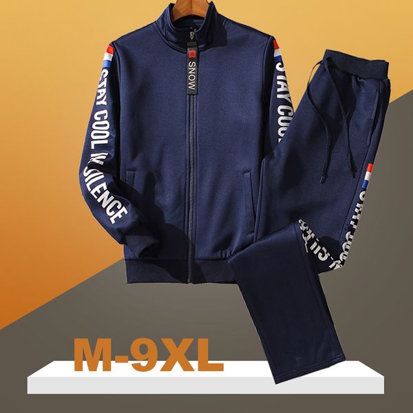 2021 new -9xl large size tracksuit set autumn spring sportwear men zipper coat pants 2 piece sweat suit sporting fitness sets 70z7, Gray
2021 new -9xl large size tracksuit set autumn spring sportwear men zipper coat pants 2 piece sweat suit sporting fitness sets 70z7, Gray
