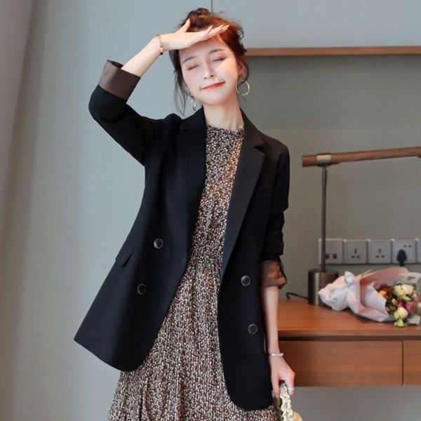 women's suits & blazers women office lady casual slim solid color korean style long sleeve simple fashionable vintage elegant chic wome, White;black
women's suits & blazers women office lady casual slim solid color korean style long sleeve simple fashionable vintage elegant chic wome, White;black