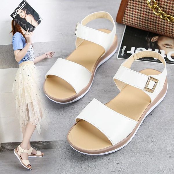 sandals woman shoes 2021 the solid color summer women's pu comfortable flat open toe classic ladies casual, Black
sandals woman shoes 2021 the solid color summer women's pu comfortable flat open toe classic ladies casual, Black
