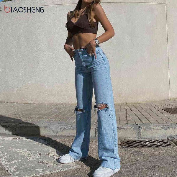 ripped jeans women blue baggy straight high waist casual fashion wide denim trousers y2k pants vintage streetwear 211129
ripped jeans women blue baggy straight high waist casual fashion wide denim trousers y2k pants vintage streetwear 211129