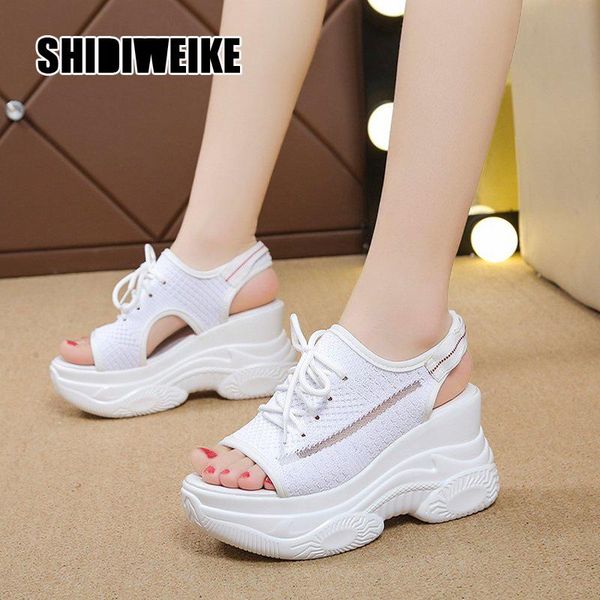 sandals summer women platform fashion lace design white 7cm increasing thick sole casual shoes female va471, Black
sandals summer women platform fashion lace design white 7cm increasing thick sole casual shoes female va471, Black