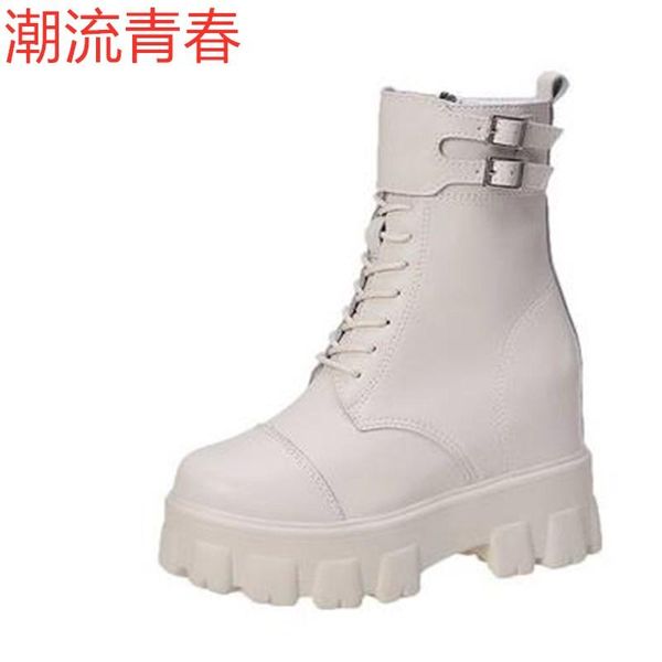boots woman fashion ankle women's spring autumn low heel round toe lace-up high-women thick sole, Black
boots woman fashion ankle women's spring autumn low heel round toe lace-up high-women thick sole, Black
