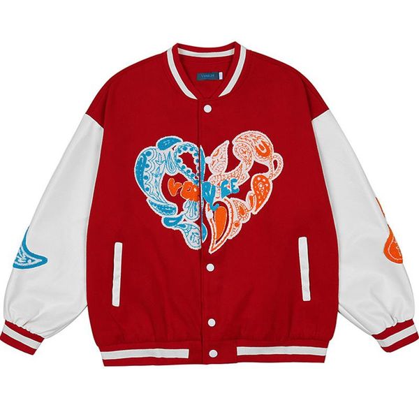 men's jackets men pu leather sleeve stitching baseball uniform american street fun love flocking loose color matching red fall winter, Black;brown
men's jackets men pu leather sleeve stitching baseball uniform american street fun love flocking loose color matching red fall winter, Black;brown