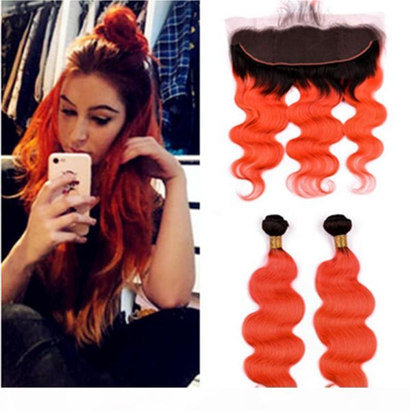 ombre orange malaysian body wave human hair 2bundles with frontal closure 3pcs lot #1b orange ombre wavy hair weaves with lace frontal 13x4, Black;brown
ombre orange malaysian body wave human hair 2bundles with frontal closure 3pcs lot #1b orange ombre wavy hair weaves with lace frontal 13x4, Black;brown