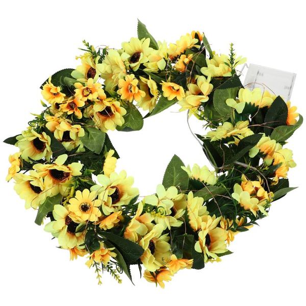 strings artificial sunflower wreath hanging garland with lights wedding decor
strings artificial sunflower wreath hanging garland with lights wedding decor