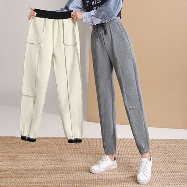 women's pants & capris women 2021 autumn winter fashion harem warm female thick casual long ladies loose plus size trousers, Black;white
women's pants & capris women 2021 autumn winter fashion harem warm female thick casual long ladies loose plus size trousers, Black;white