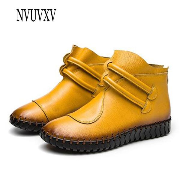 boots ankle style manual genuine leather flat non-slip woman leisure botas mujer back zipper women shoes sh166, Black
boots ankle style manual genuine leather flat non-slip woman leisure botas mujer back zipper women shoes sh166, Black