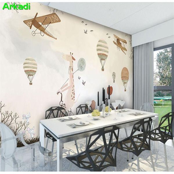 wallpapers custom 3d po wallpaper modern cartoon hand-painted air balloon airplane giraffe mural children's room amusement park
wallpapers custom 3d po wallpaper modern cartoon hand-painted air balloon airplane giraffe mural children's room amusement park